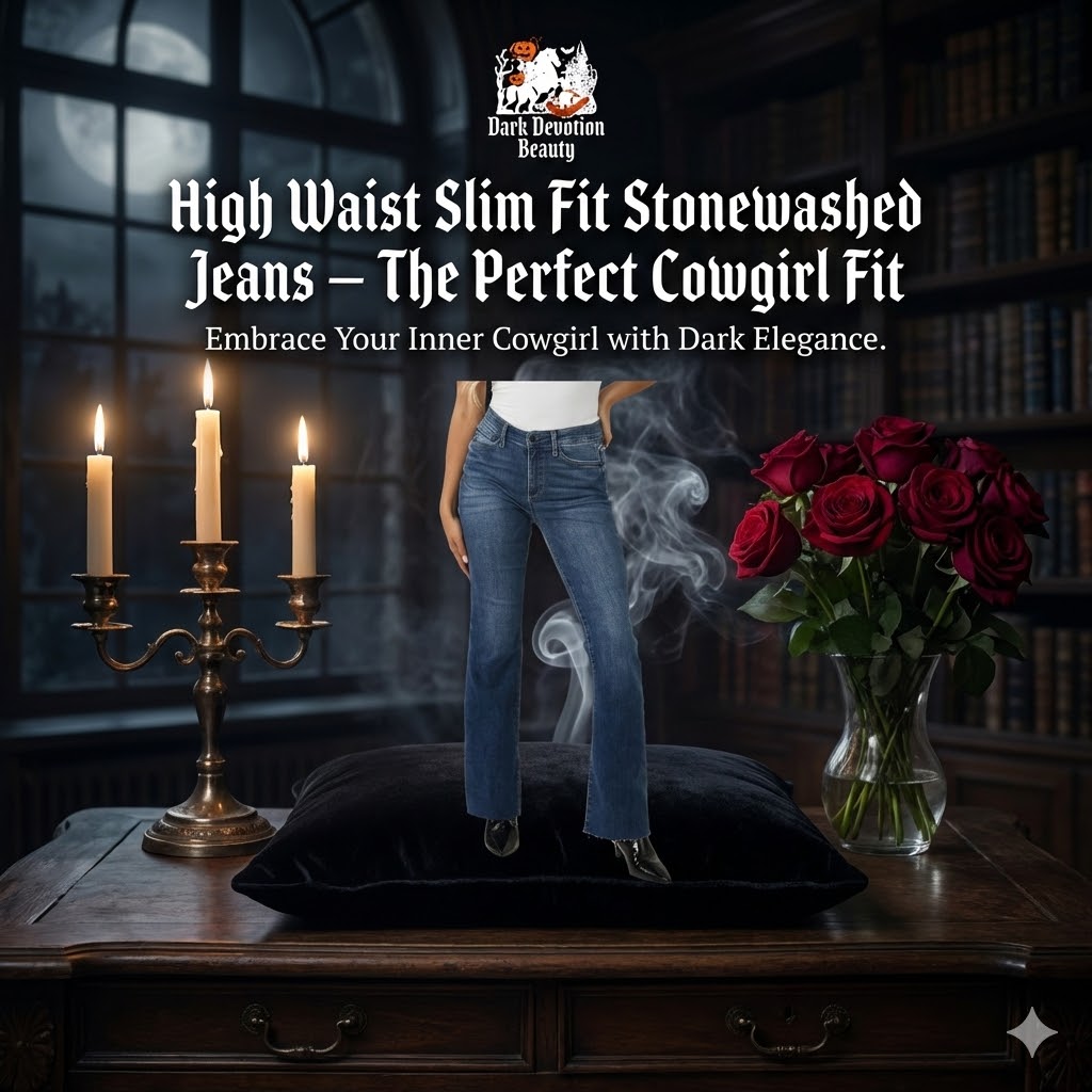 High Waist Slim Fit Stonewashed Jeans – The Perfect Cowgirl Fit