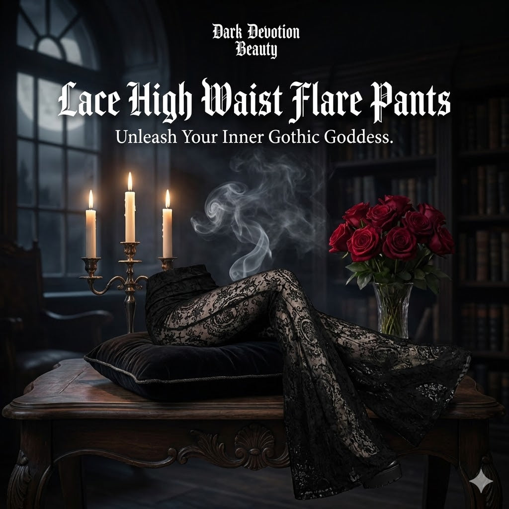 Lace High Waist Flare Pants