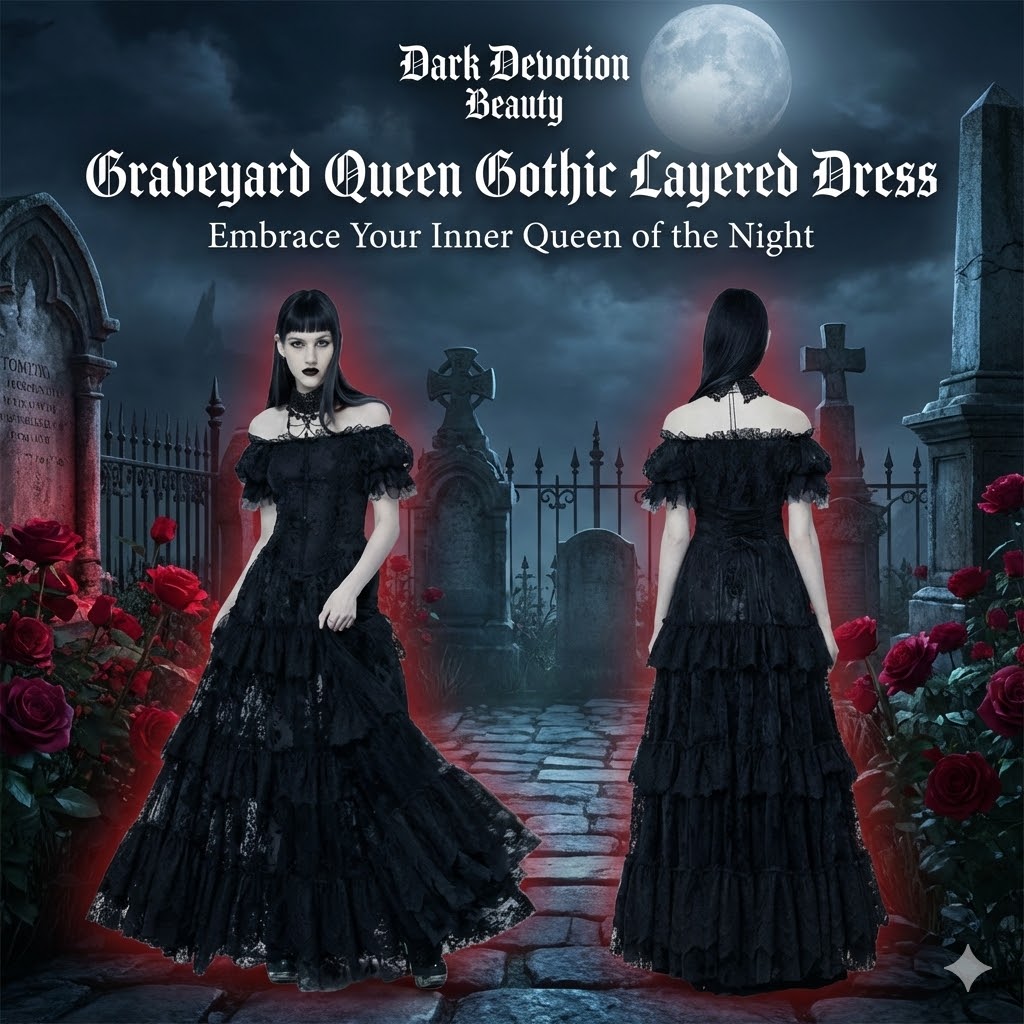 Graveyard Queen Gothic Layered Dress