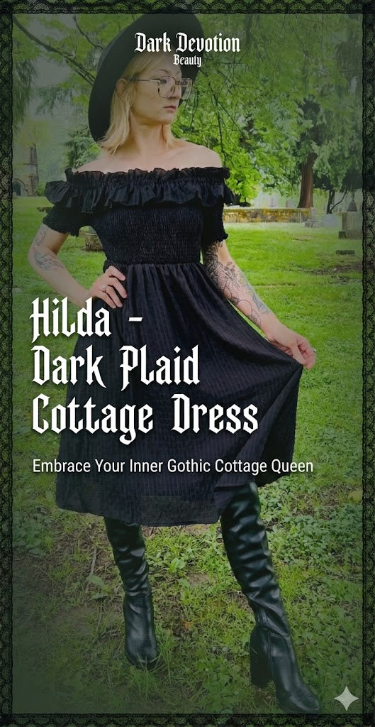Hilda - Dark Plaid Cottage Dress