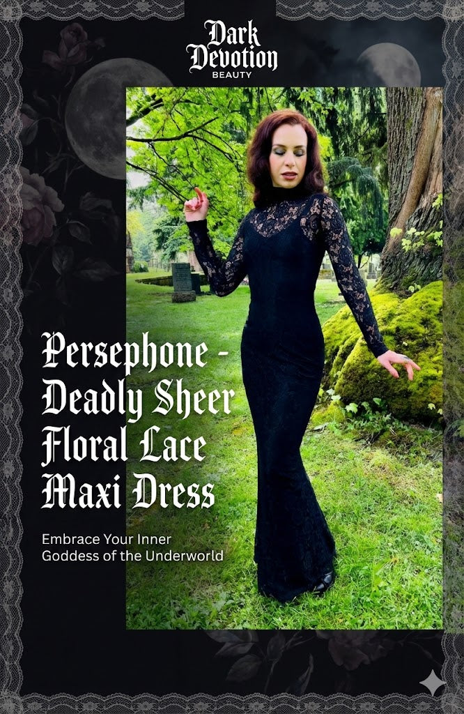 Persephone - Deadly Sheer Floral Lace Maxi dress