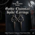 Gothic Chainmail Spike Earrings