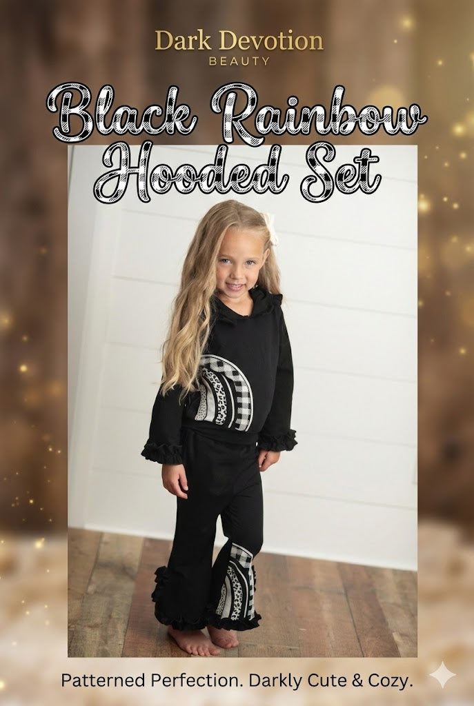 Black Rainbow Hooded Set