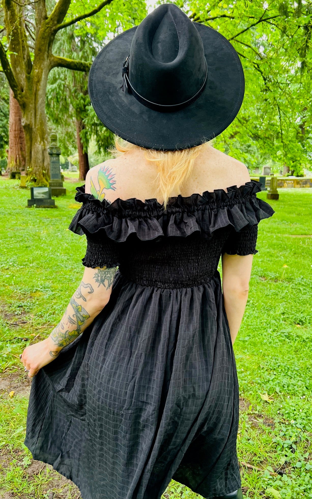 Hilda - Dark Plaid Cottage Dress