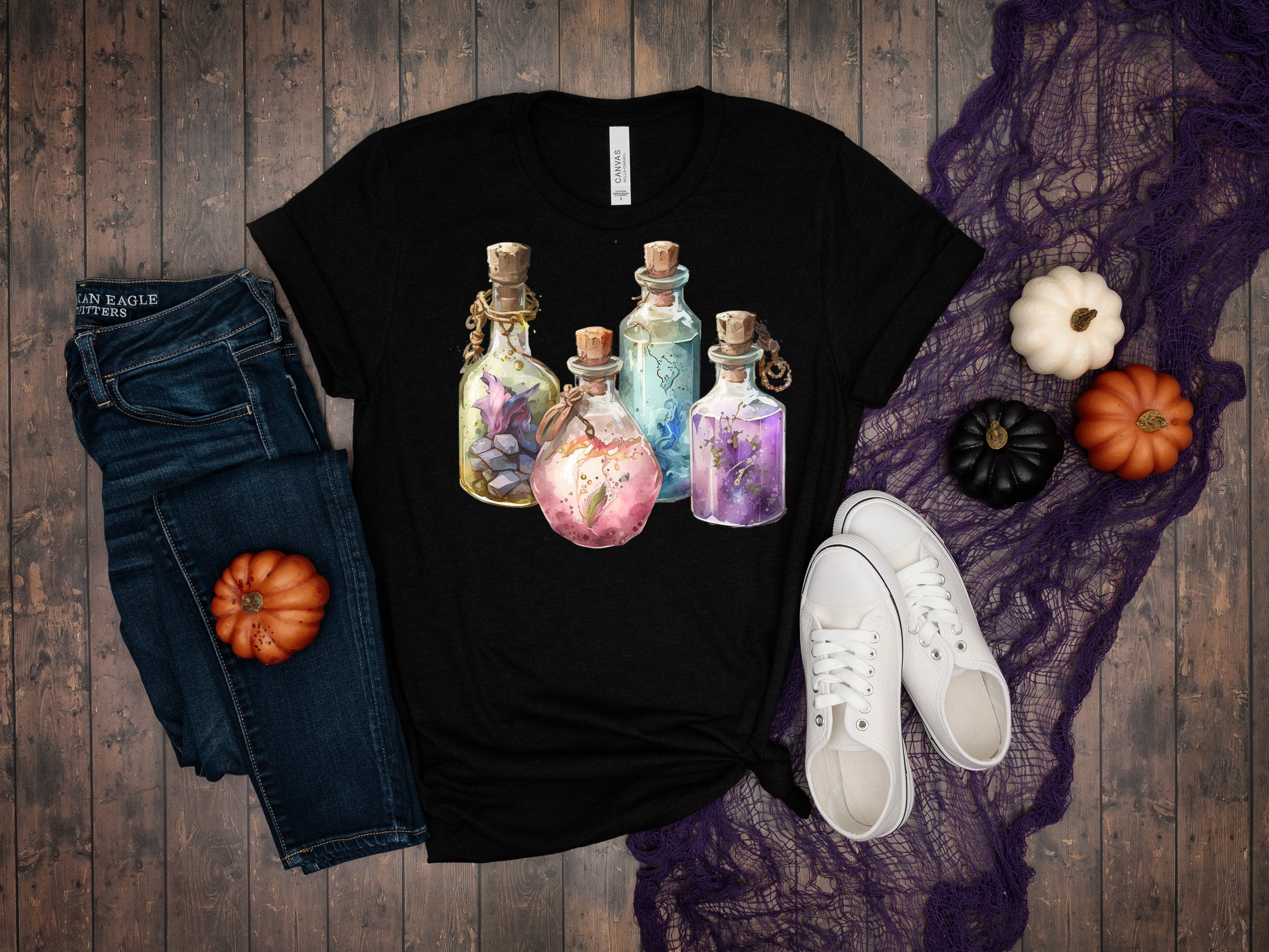 Pastel Witch Bottles Graphic Tee