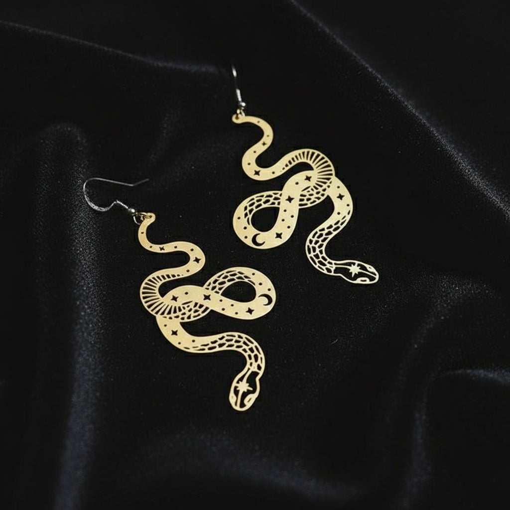 Serpent Sibilance Snake Earrings