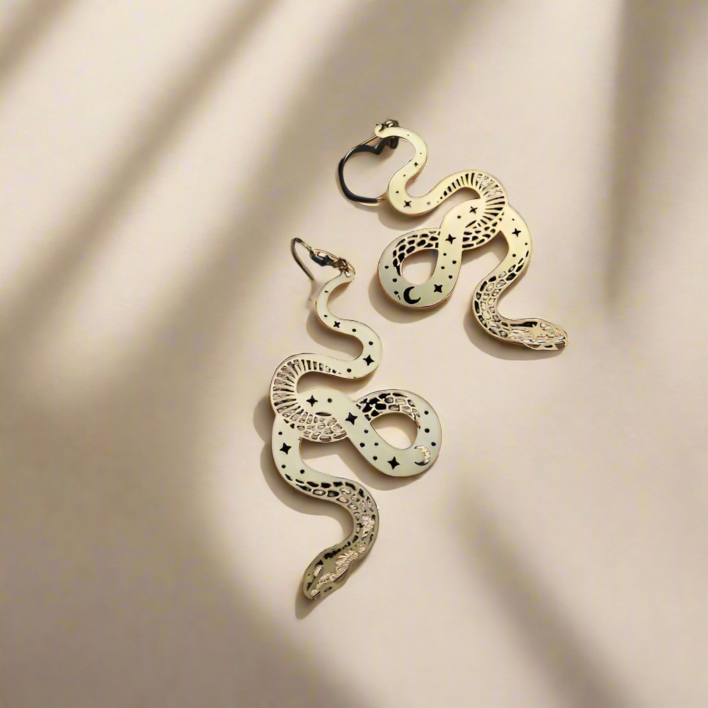 Serpent Sibilance Snake Earrings