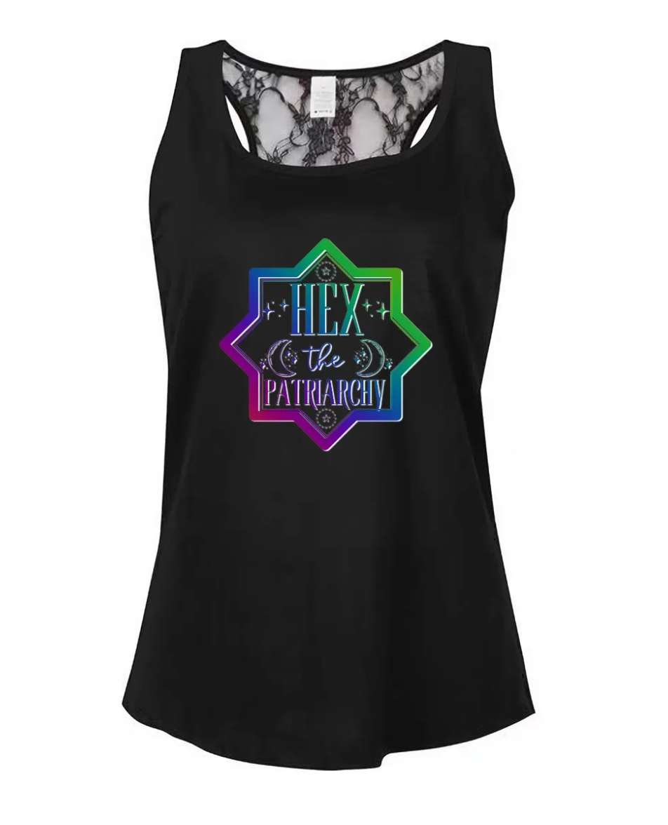 Hex the Patriarchy: Cosmic Conjure Women's Lace Tank
