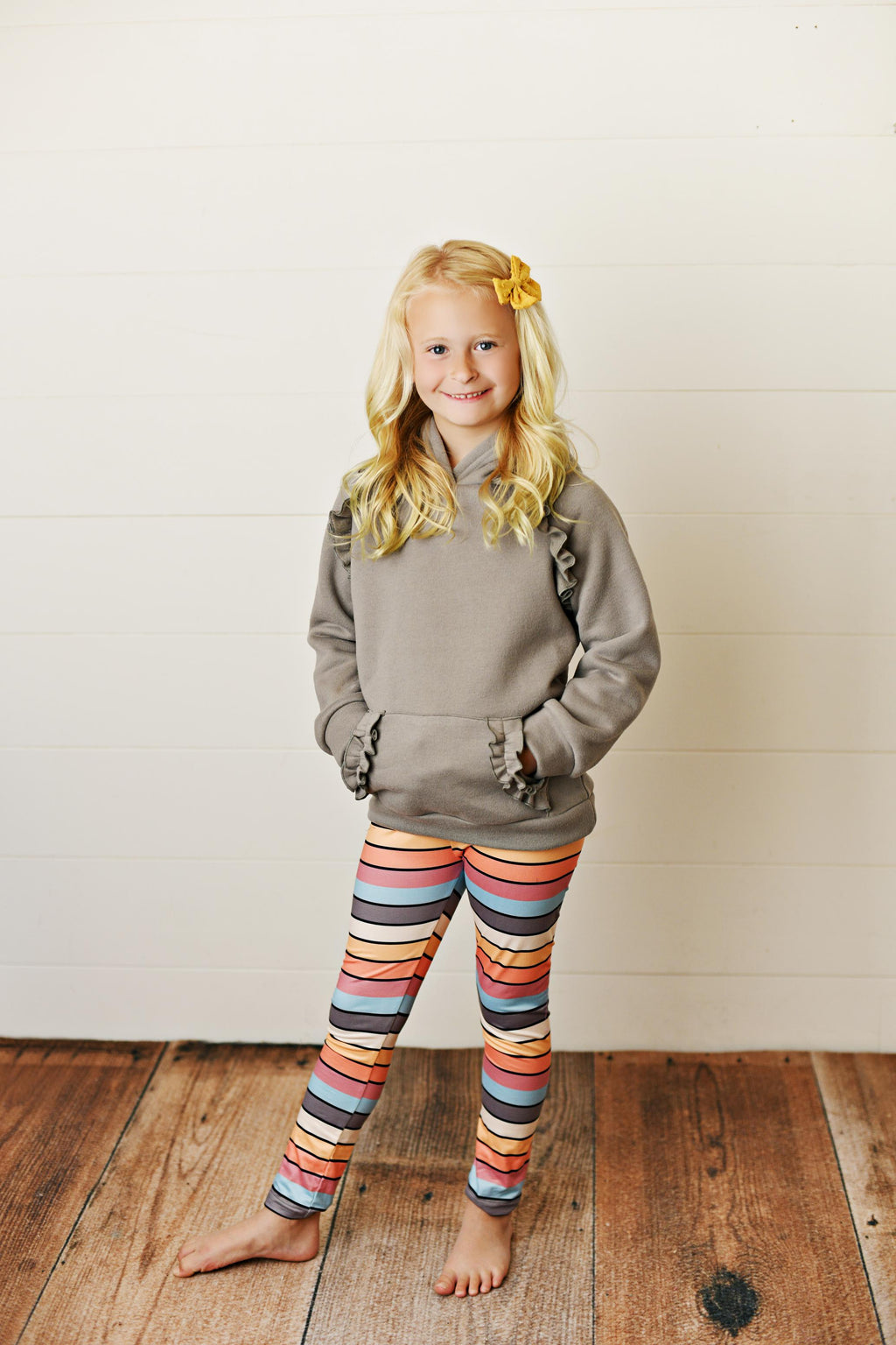 Gray Hoodie Sweatshirt Set