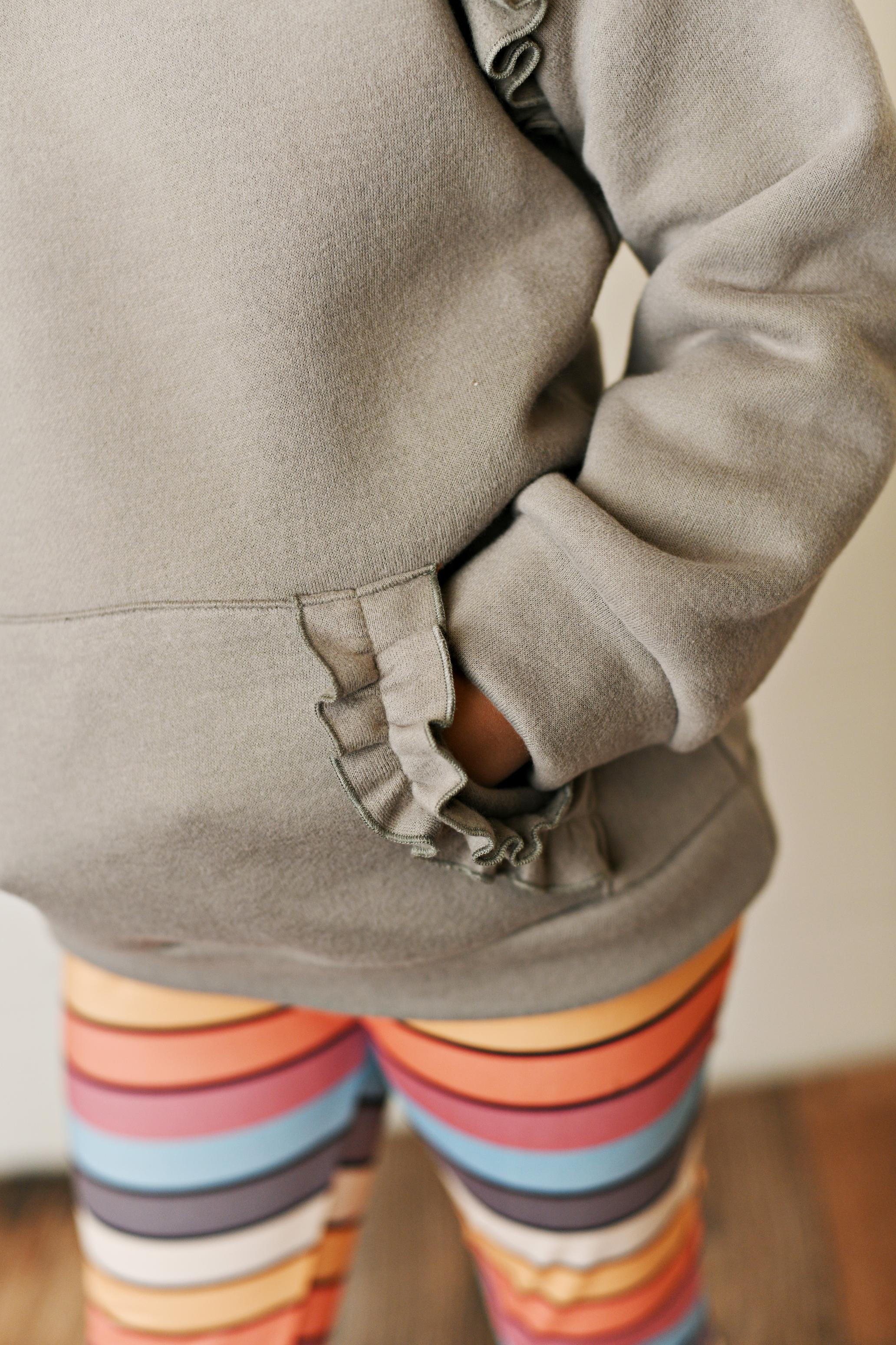 Gray Hoodie Sweatshirt Set