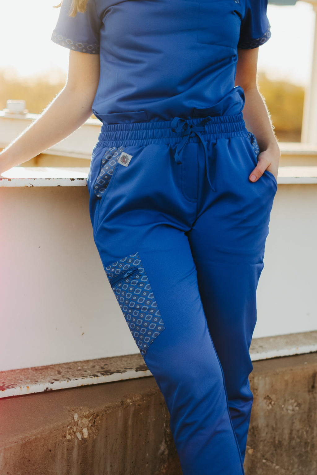 Royal Blue Aztec Pants