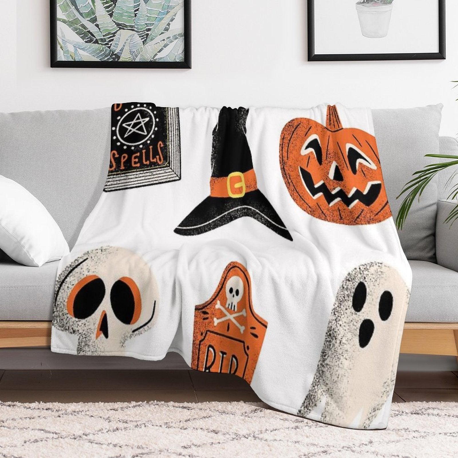 Halloween Pack Shrink-resistant Throw Blanket
