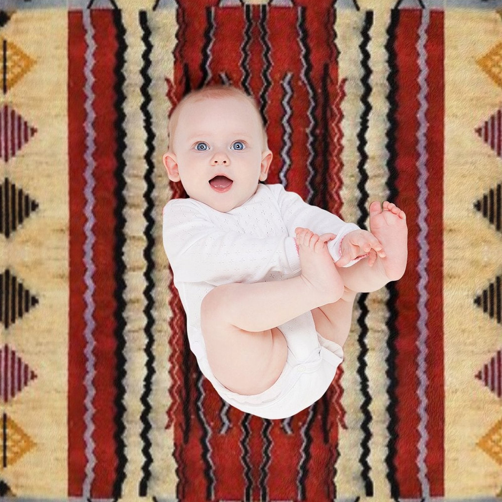 Heritage Moroccan Collage Design Velvety-soft Throw Blanket