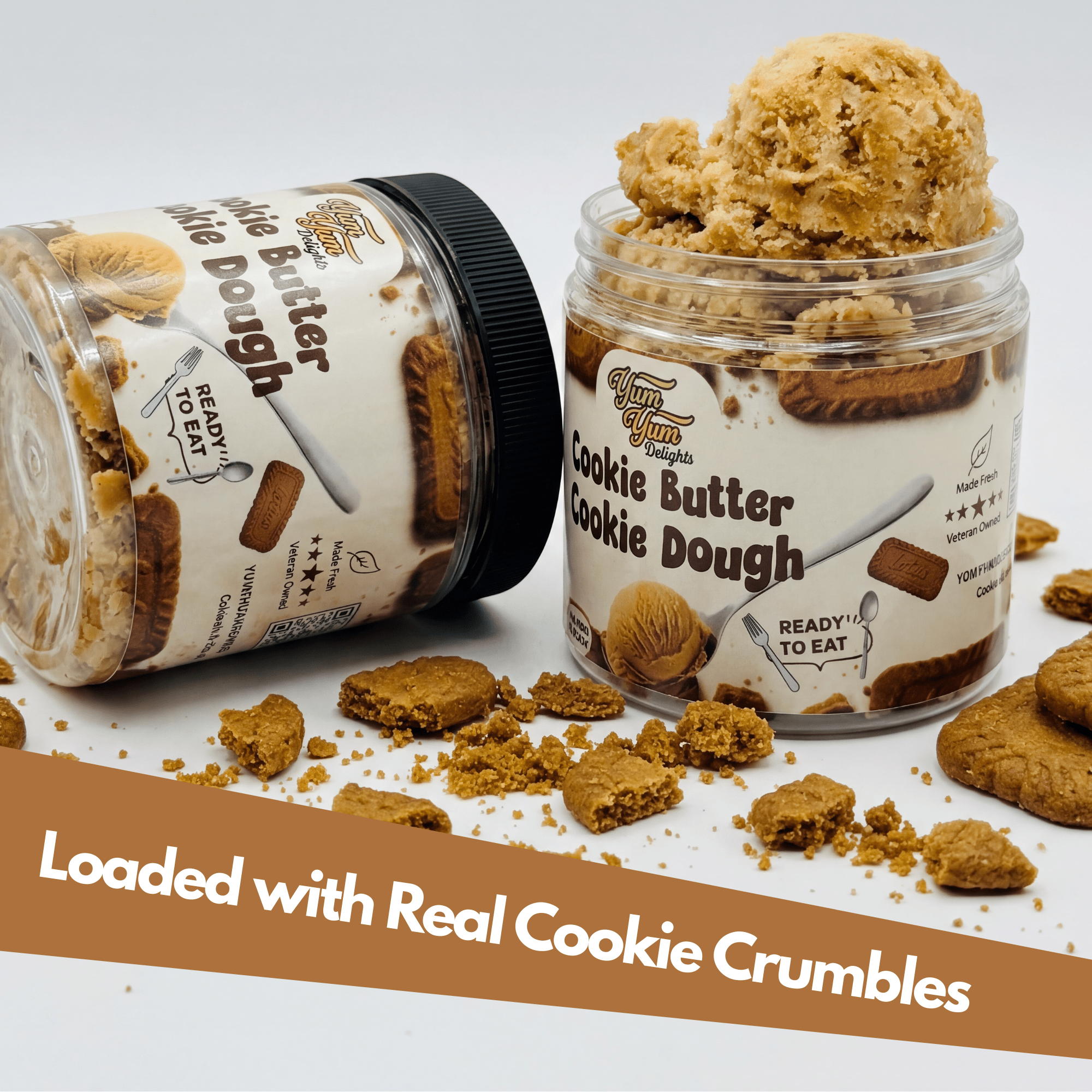 Edible Cookie Butter Cookie Dough – The Ultimate No-Bake Treat - Egg-Free - With Biscoff Crumbles