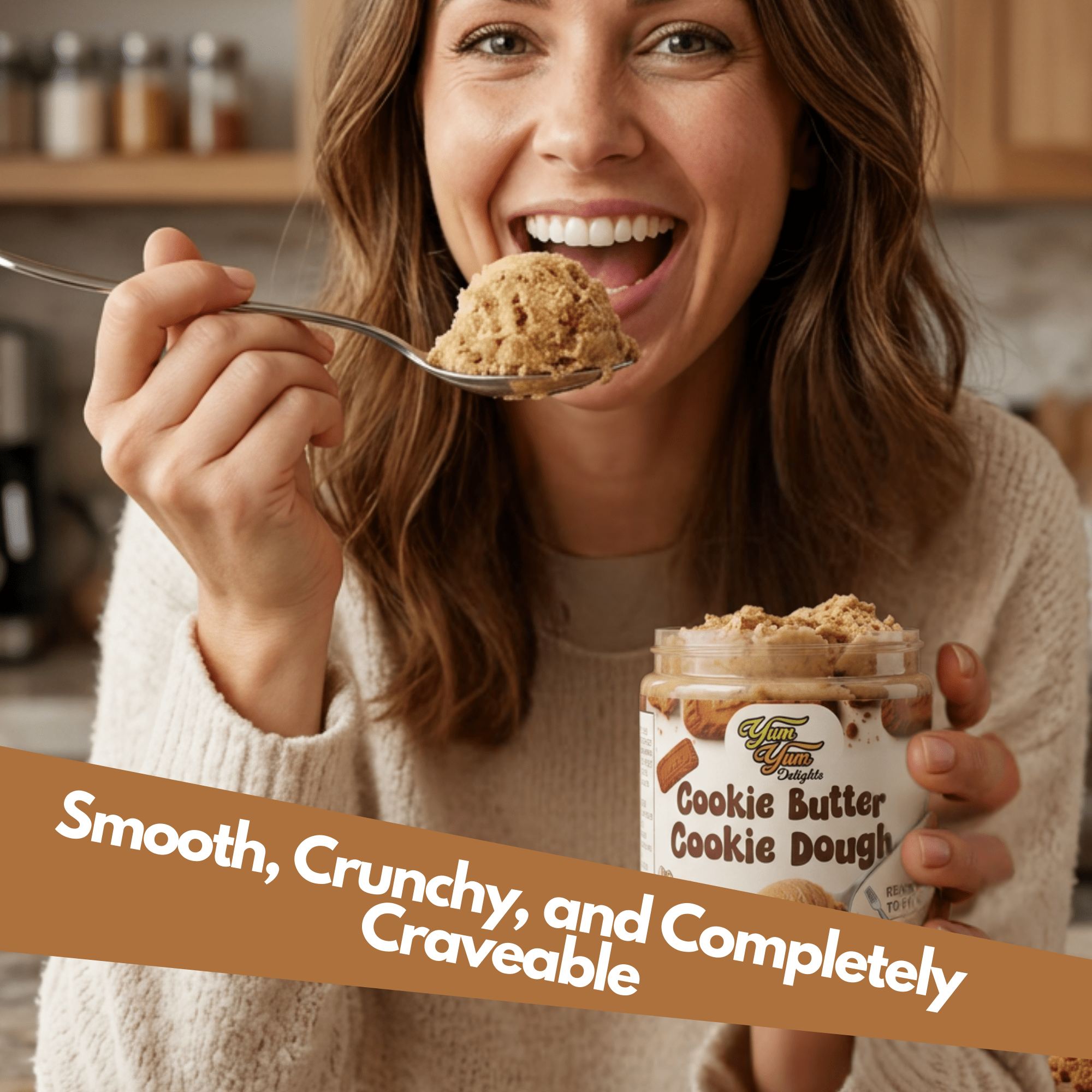 Edible Cookie Butter Cookie Dough – The Ultimate No-Bake Treat - Egg-Free - With Biscoff Crumbles