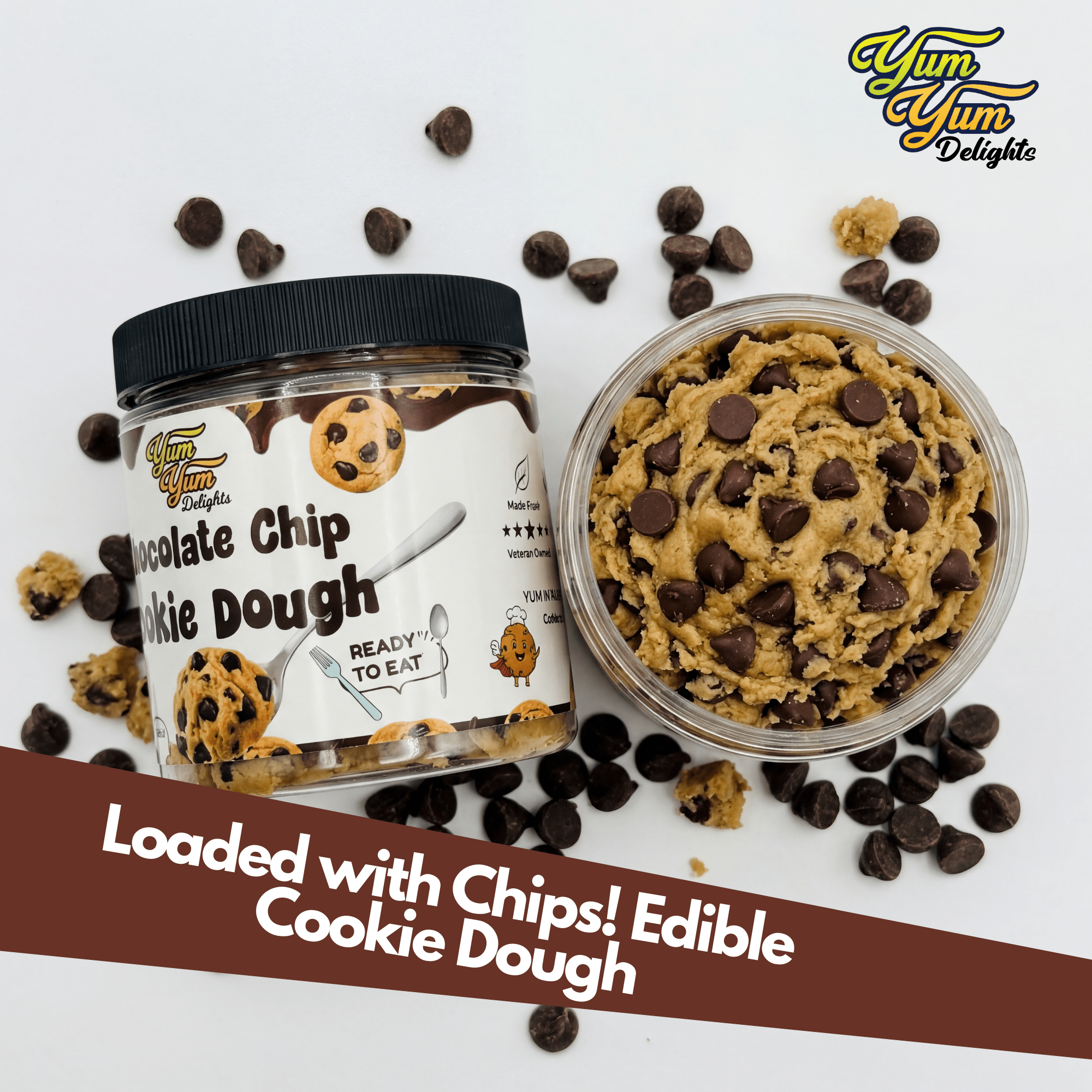 Edible Chocolate Chip Cookie Dough – The Ultimate No-Bake Treat - Yum Yum Delights