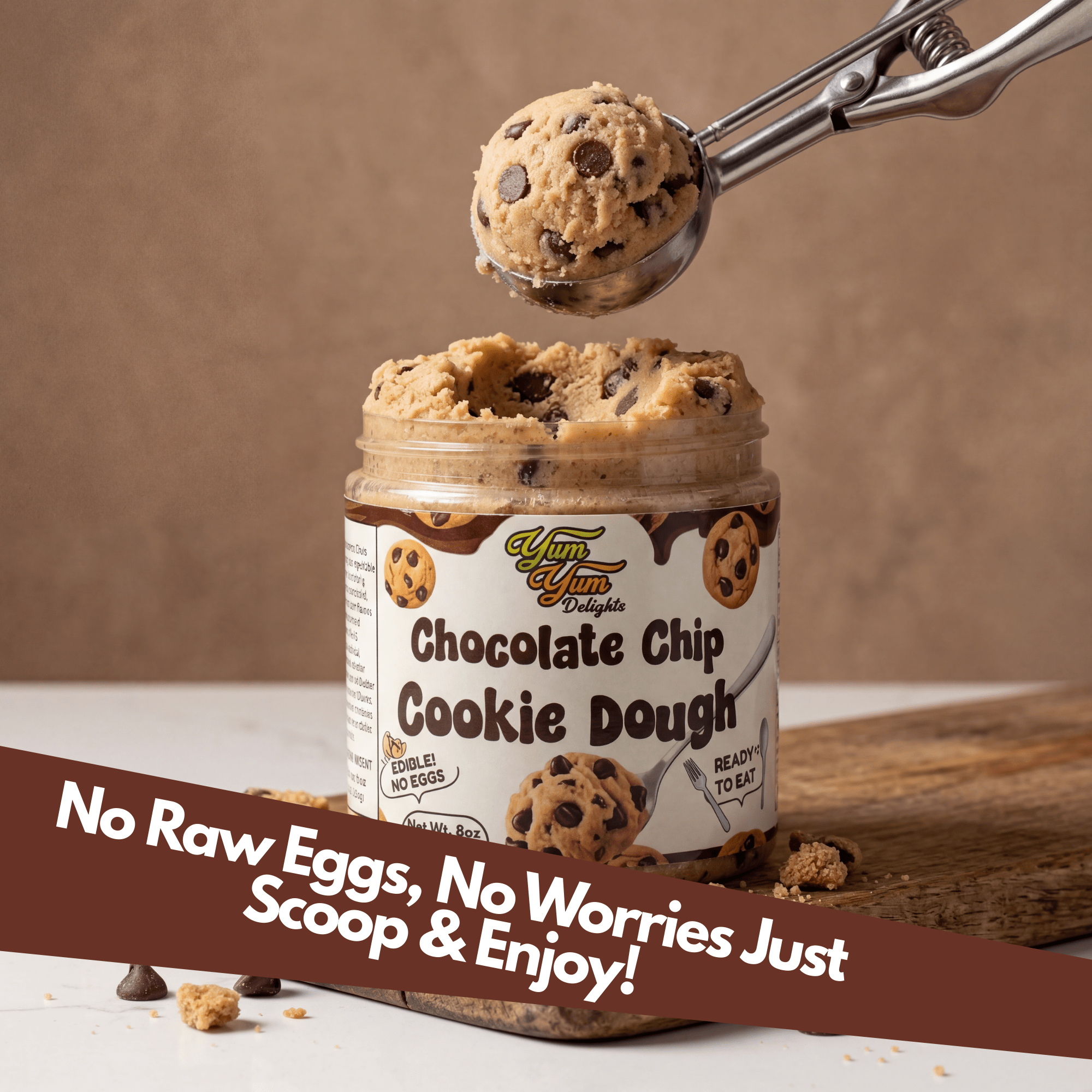 Edible Chocolate Chip Cookie Dough – The Ultimate No-Bake Treat - Yum Yum Delights