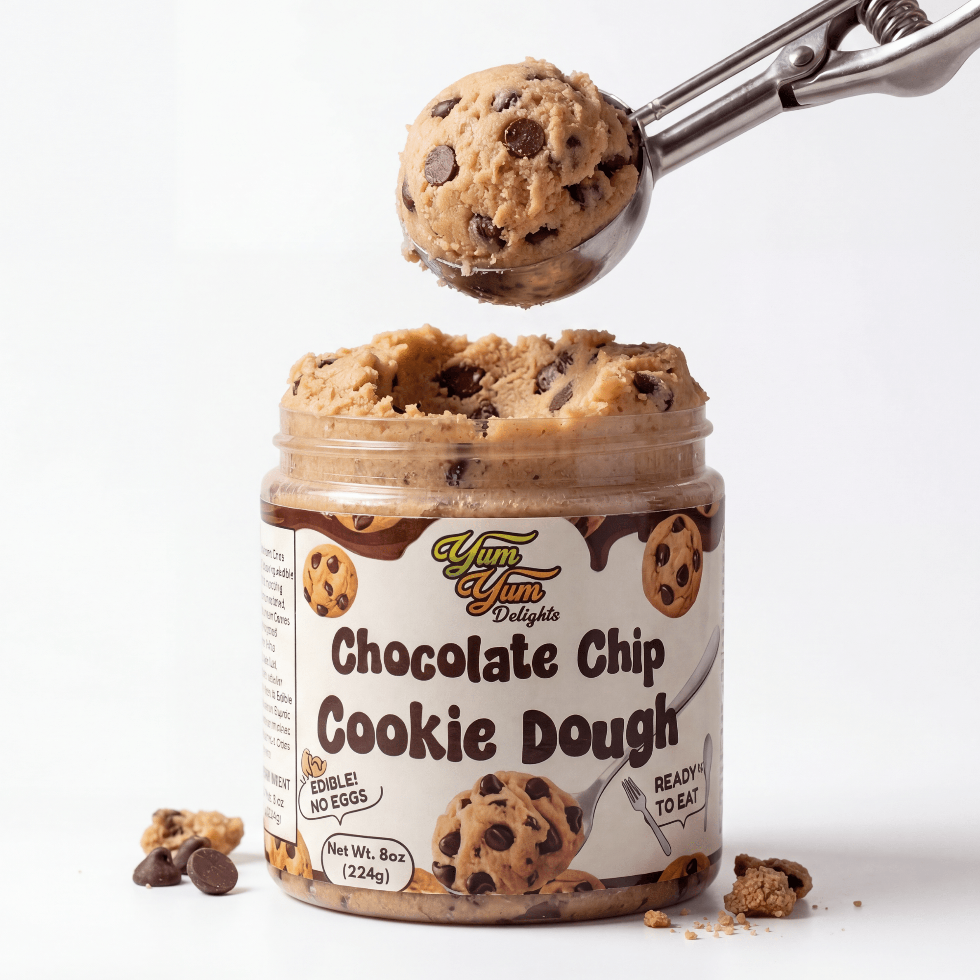 Edible Chocolate Chip Cookie Dough – The Ultimate No-Bake Treat - Yum Yum Delights