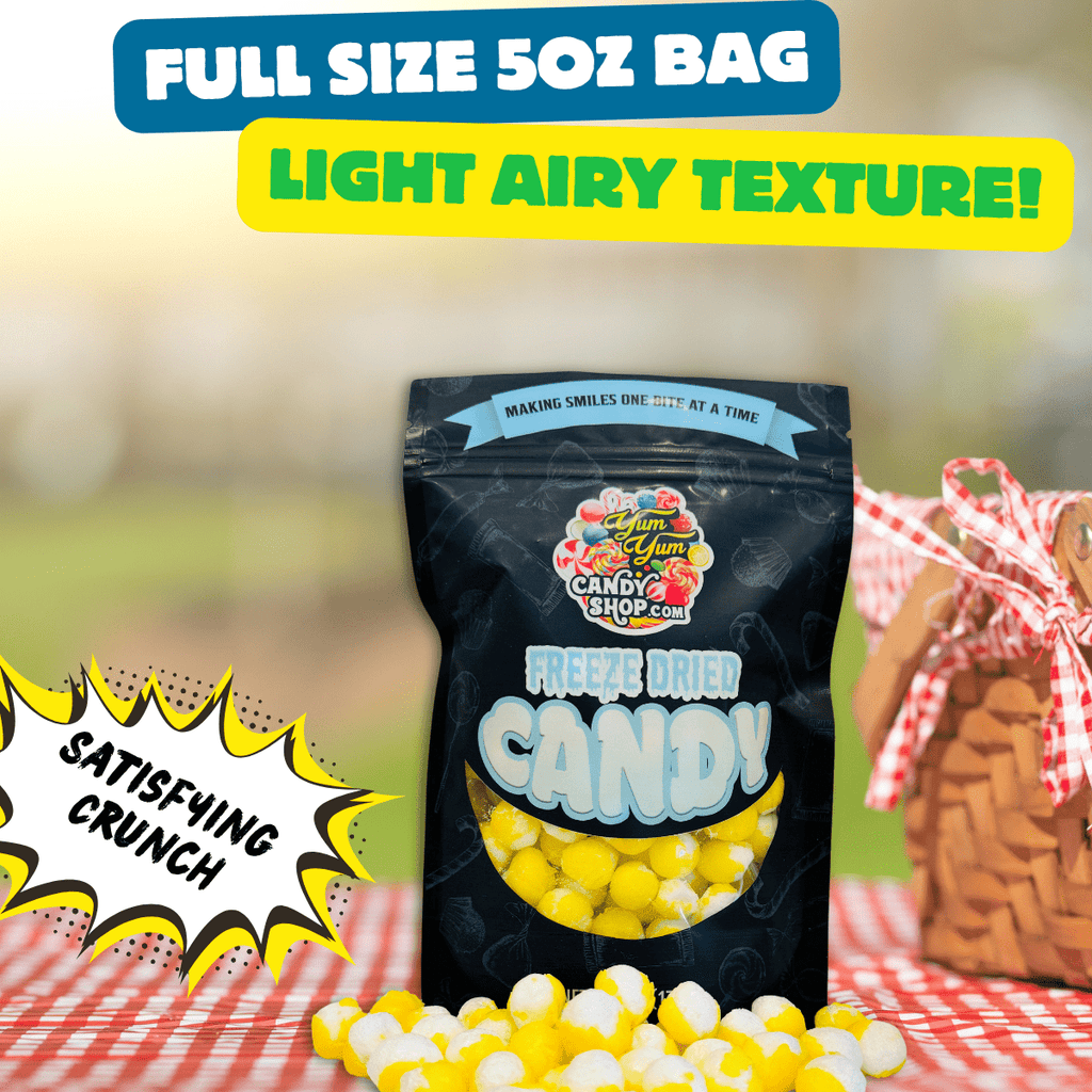 Freeze Dried Lemon Balls - Candy Snack | Yum Yum Candy Shop