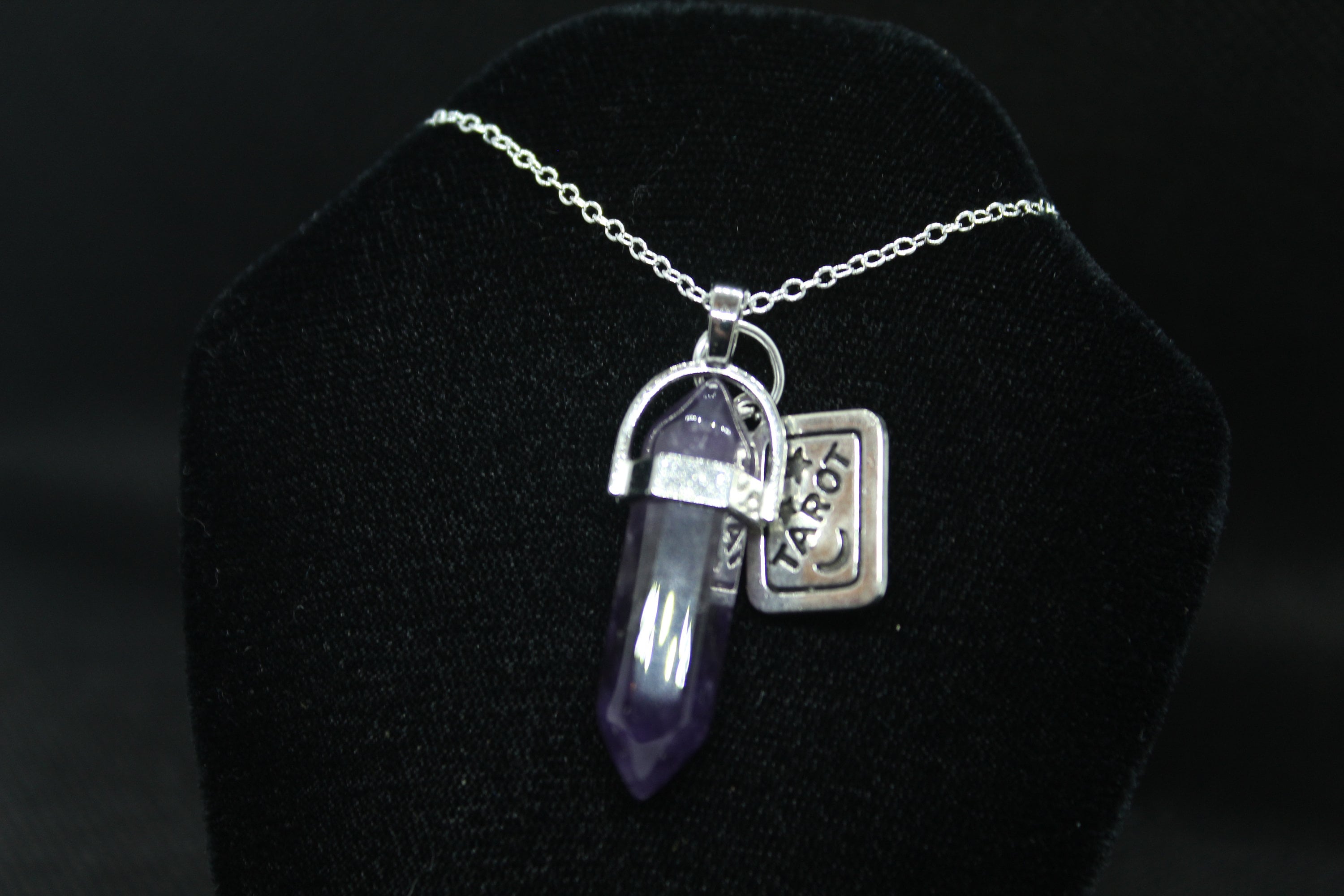 Amethyst Tarot Necklace Crystal Witch Witchy Jewelry Witchcraft Wicca Wiccan Pagan Metaphysical