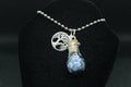 Blue Kyanite Glass Potion Bottle Tree of Life Necklace Crystal Witch Witchy Jewelry Witchcraft Wicca Wiccan Pagan Metaphysical