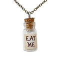Alice in Wonderland eat me necklace