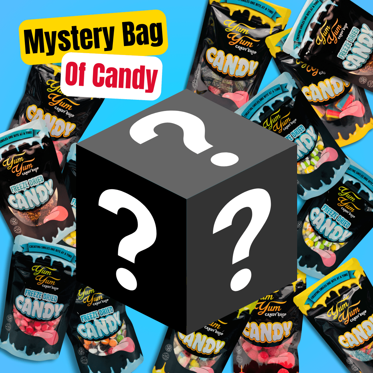 Mystery Bag of Candy – Freeze-Dried or Gummy Candy | Yum Yum Candy Shop
