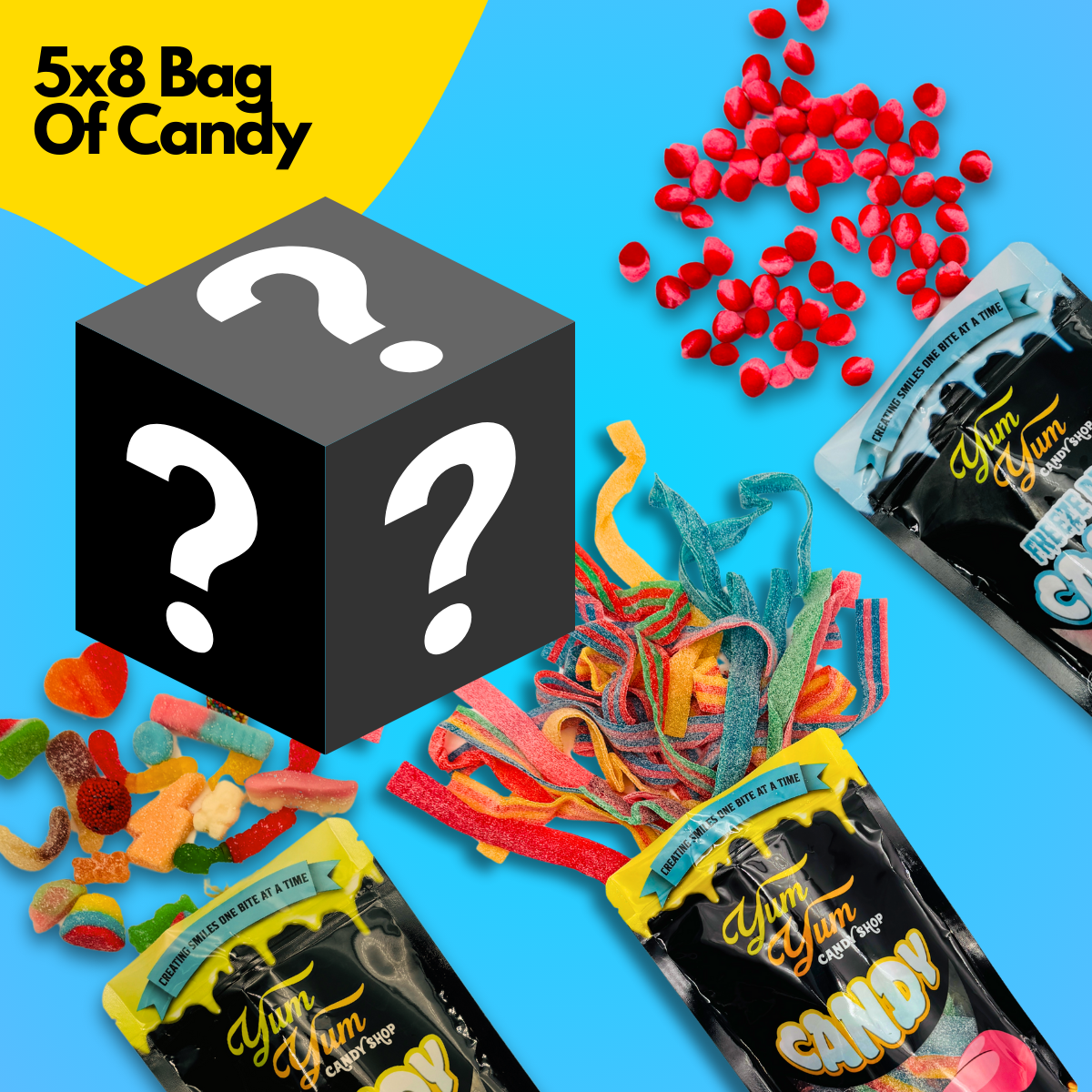 Mystery Bag of Candy – Freeze-Dried or Gummy Candy | Yum Yum Candy Shop
