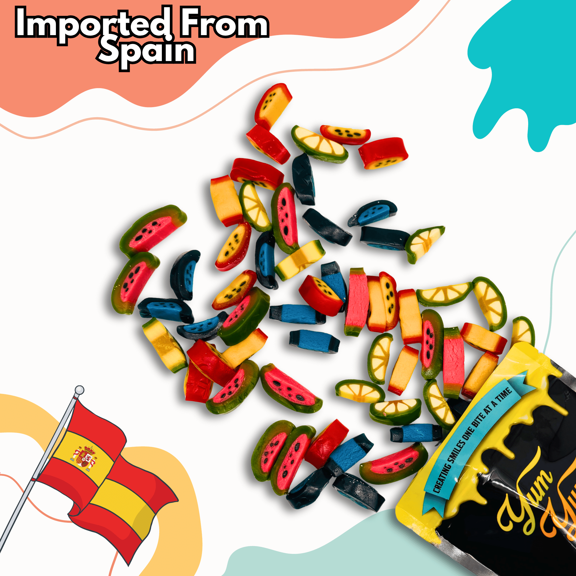 Peelable Fruit Slice Candy Mix – Imported Soft Gummy Candy from Spain | Yum Yum Candy Shop