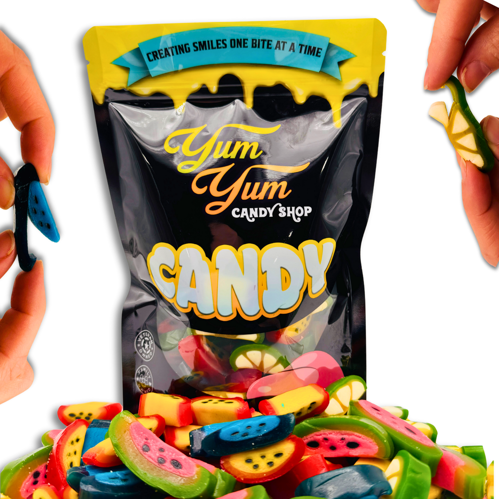 Peelable Fruit Slice Candy Mix – Imported Soft Gummy Candy from Spain | Yum Yum Candy Shop
