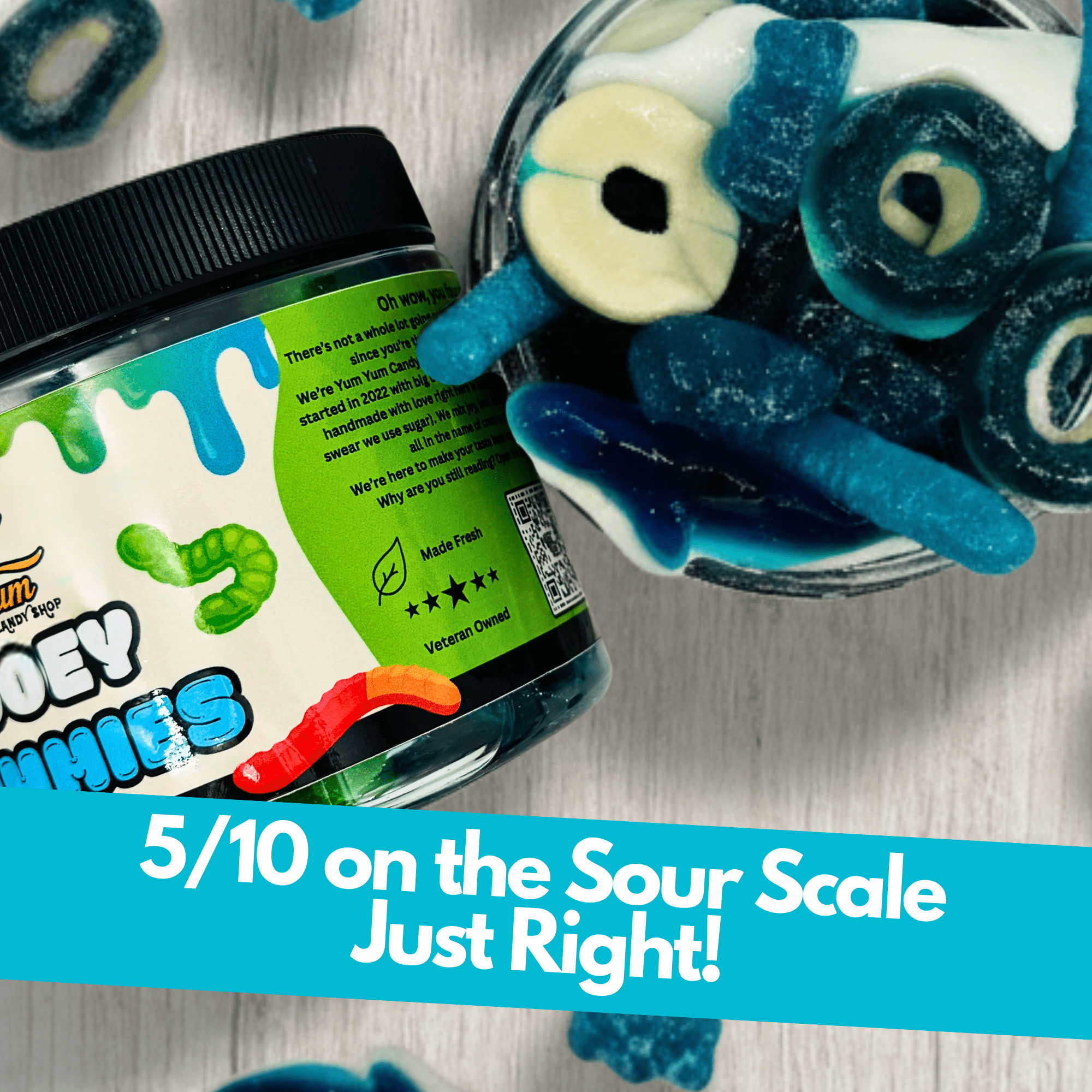 Sour Gooey Gummies – Blue Raspberry, Wild Cherry & Green Apple | Candy