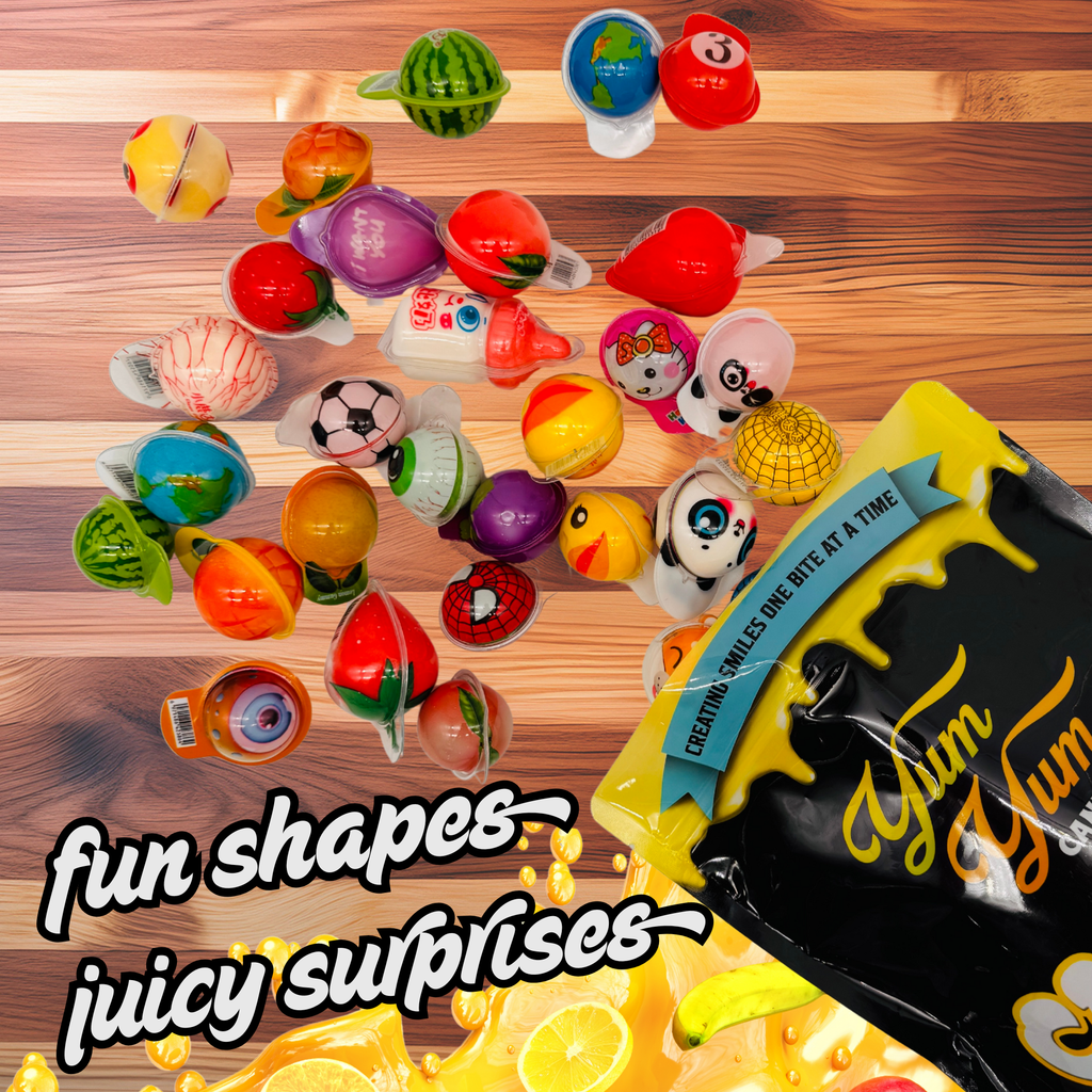 Squishy Gummy Party Mix – Juice-Filled Fun Shapes & Flavors | Yum Yum Candy Shop