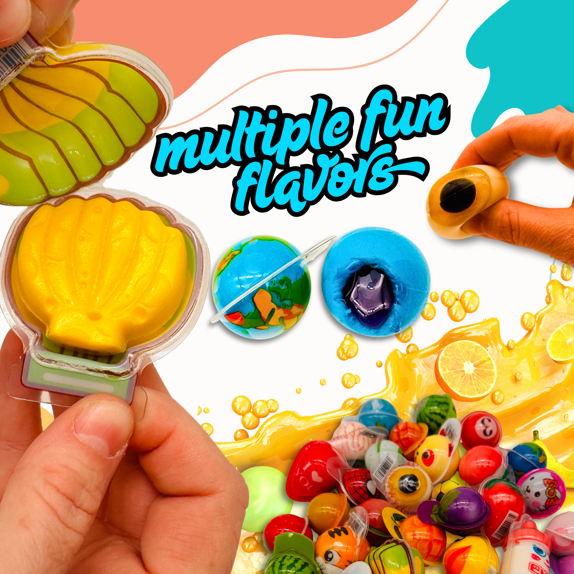 Squishy Gummy Party Mix – Juice-Filled Fun Shapes & Flavors | Yum Yum Candy Shop