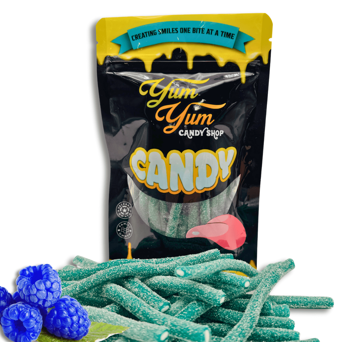 Center Filled Sour Licorice Tubes – Blue Raspberry, Strawberry & Watermelon | Yum Yum Candy Shop