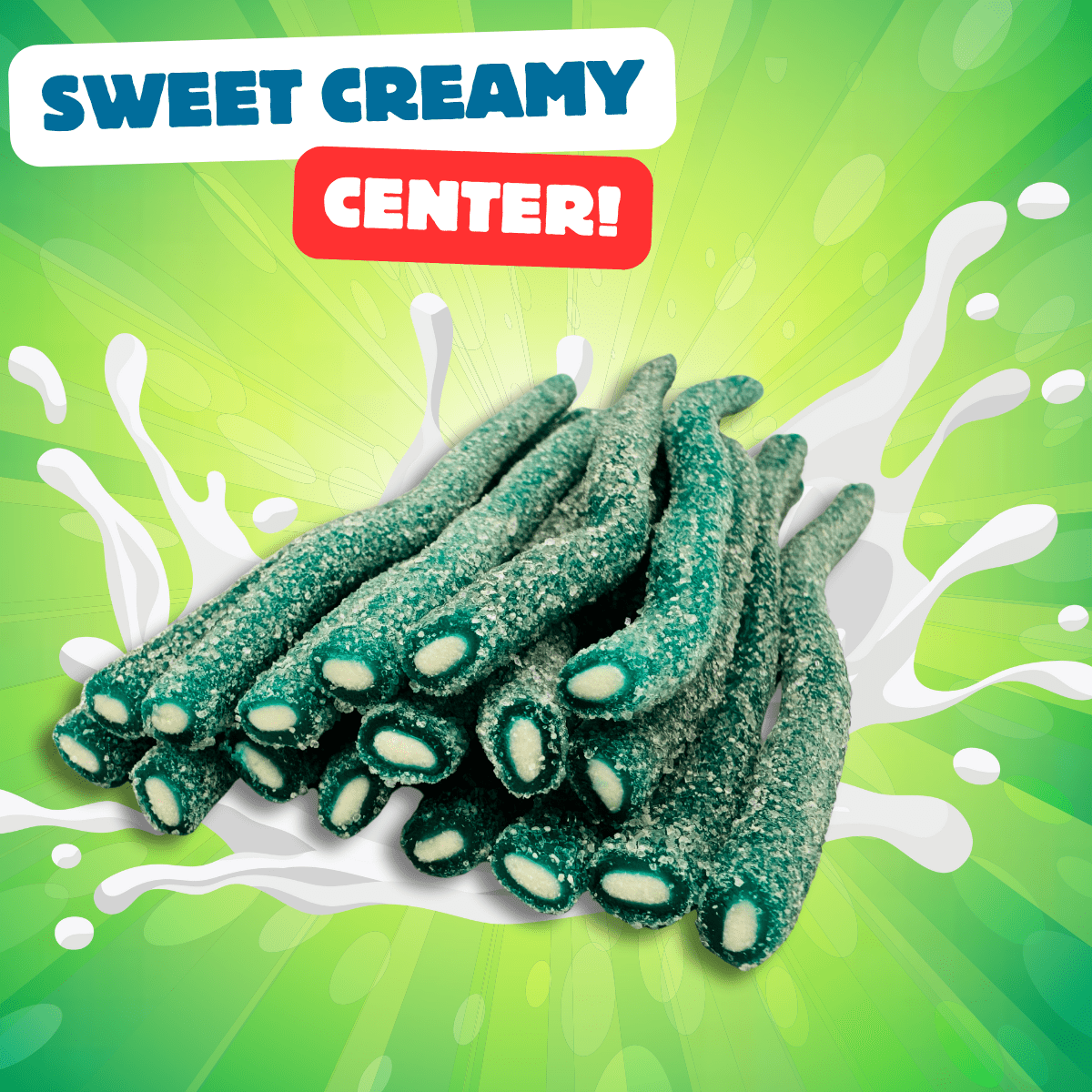 Center Filled Sour Licorice Tubes – Blue Raspberry, Strawberry & Watermelon | Yum Yum Candy Shop
