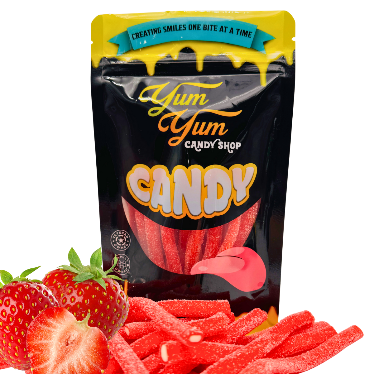 Center Filled Sour Licorice Tubes – Blue Raspberry, Strawberry & Watermelon | Yum Yum Candy Shop