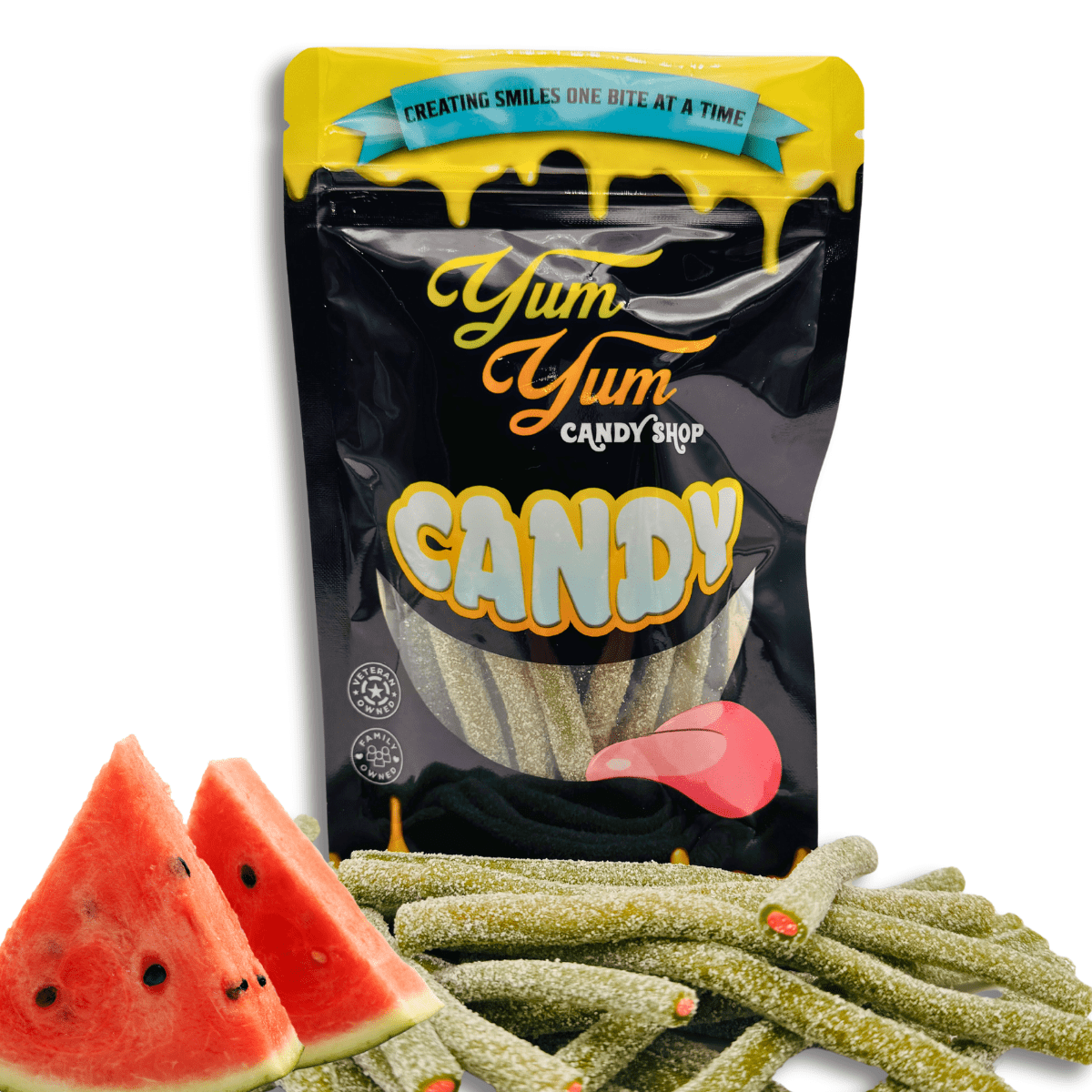 Center Filled Sour Licorice Tubes – Blue Raspberry, Strawberry & Watermelon | Yum Yum Candy Shop