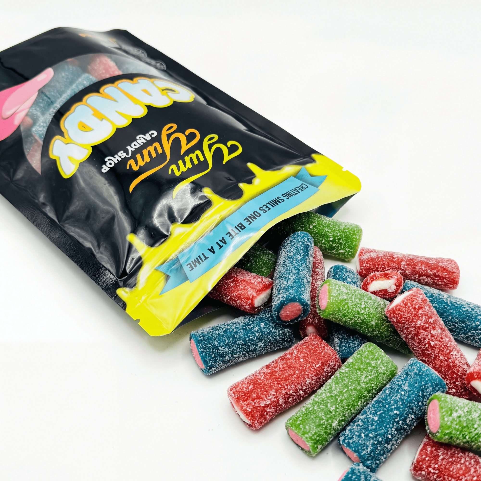 Swedish Filled Candy Logs - Slightly Sour Chewy Licorice with Sweet Nougat Center