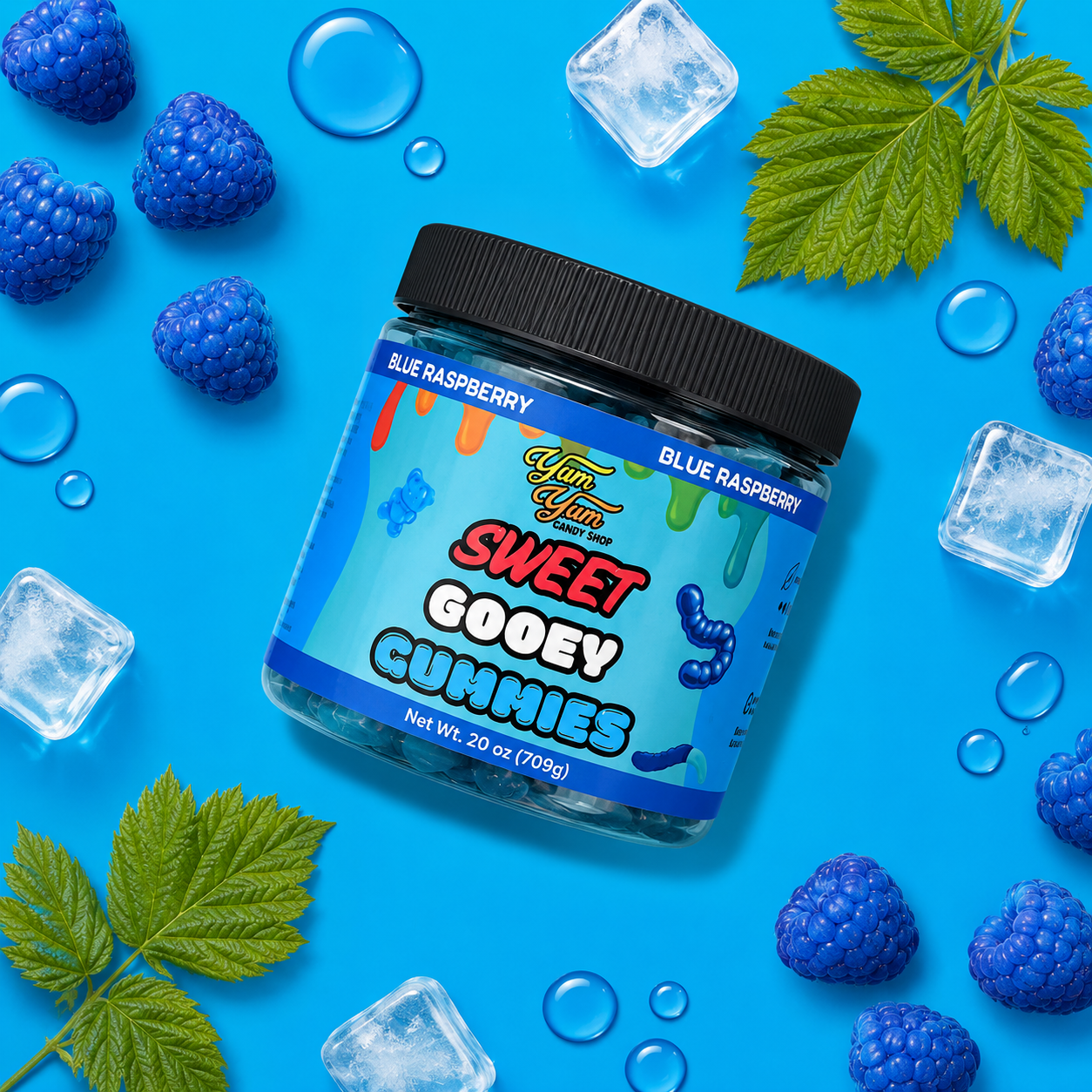 Sour Gooey Gummies – Blue Raspberry, Wild Cherry & Green Apple | Candy