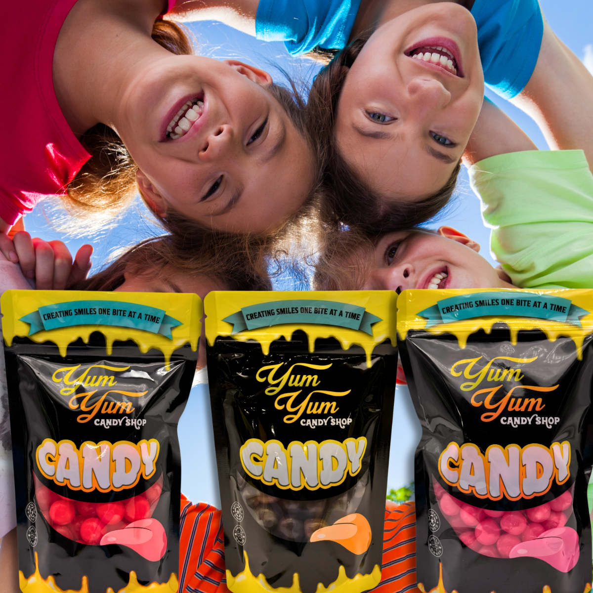 Sweet Fruit Sours – Cherry, Grape, Pina Colada & Grapefruit Chewy Candy | Yum Yum Candy Shop
