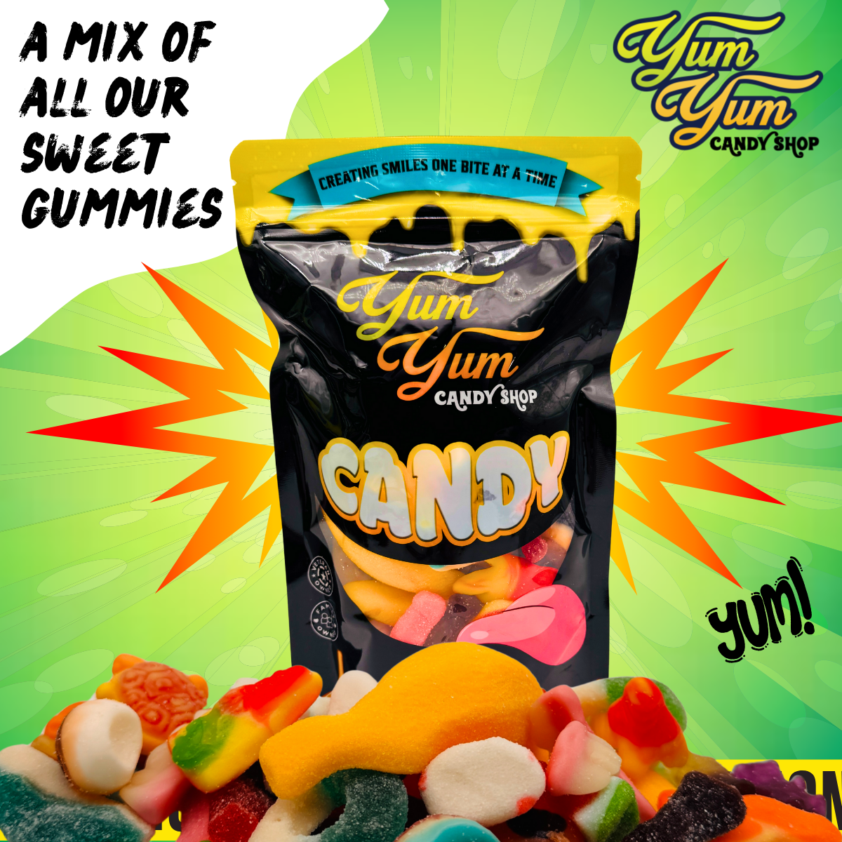 Ultimate Sweet Only Pick N Mix Gummy Candy – Chewy Variety Mix of Gummies | Yum Yum Candy Shop