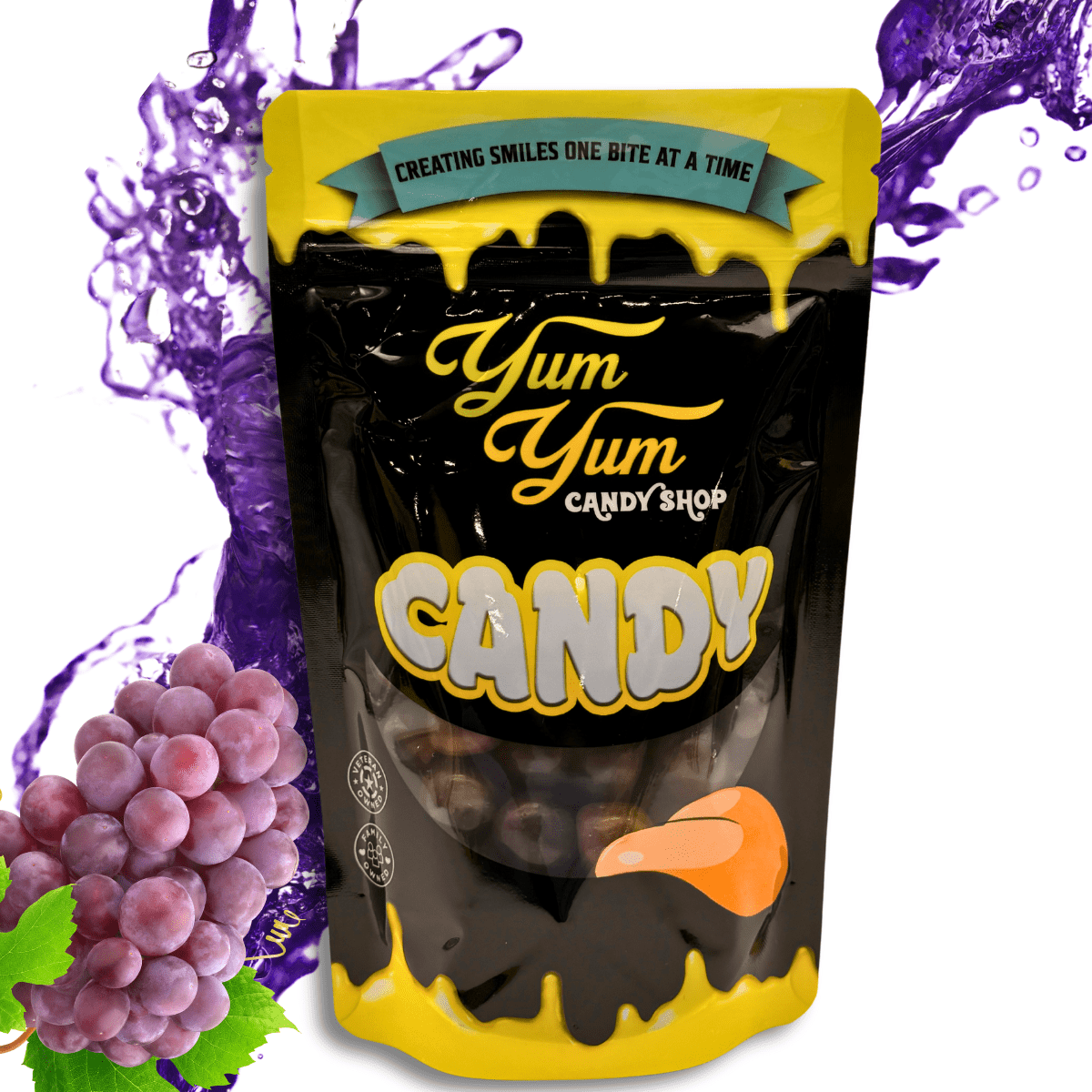 Sweet Fruit Sours – Cherry, Grape, Pina Colada & Grapefruit Chewy Candy | Yum Yum Candy Shop