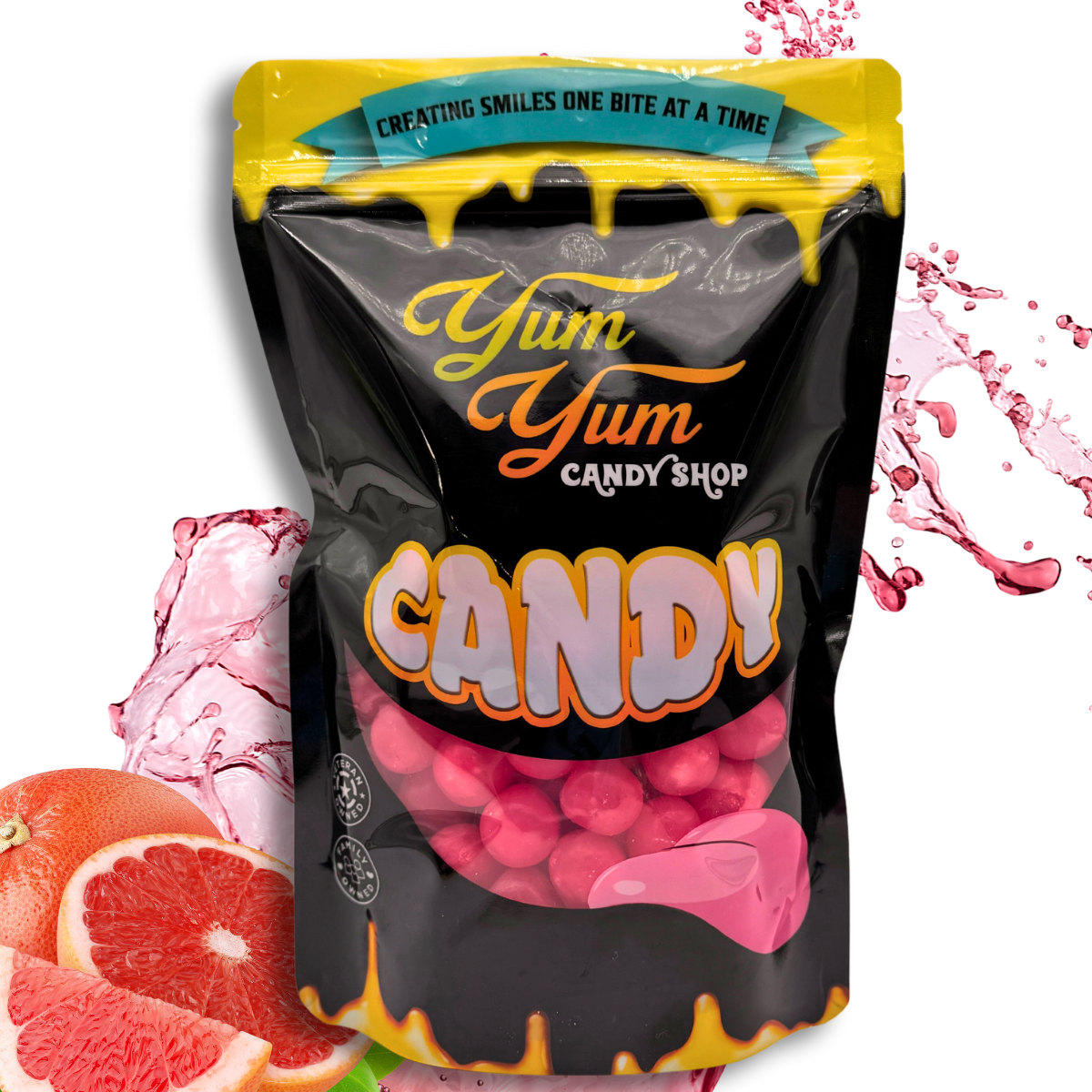 Sweet Fruit Sours – Cherry, Grape, Pina Colada & Grapefruit Chewy Candy | Yum Yum Candy Shop