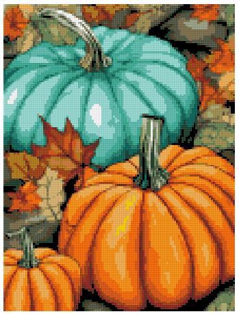 Teal & Orange Pumpkins