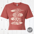 Wild Feathers Waist Length Crop Tee
